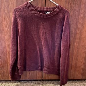 Divided Maroon Sweater